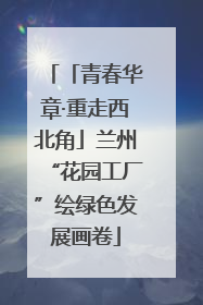 「青春华章·重走西北角」兰州“花园工厂”绘绿色发展画卷