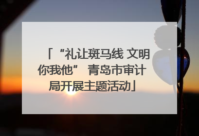 “礼让斑马线 文明你我他” 青岛市审计局开展主题活动