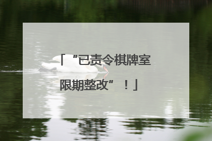 “已责令棋牌室限期整改”！
