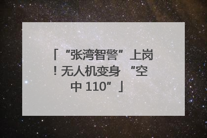 “张湾智警”上岗！无人机变身 “空中 110”