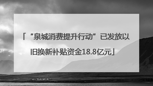 “泉城消费提升行动”已发放以旧换新补贴资金18.8亿元
