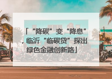“降碳”变“降息”，临沂“临碳贷”探出绿色金融创新路