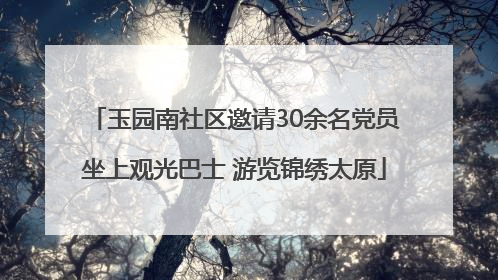 玉园南社区邀请30余名党员坐上观光巴士 游览锦绣太原