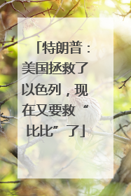 特朗普：美国拯救了以色列，现在又要救“比比”了