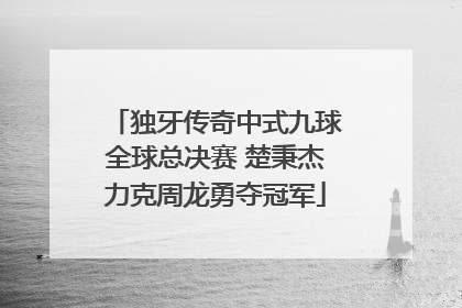 独牙传奇中式九球全球总决赛 楚秉杰力克周龙勇夺冠军