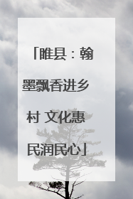 睢县：翰墨飘香进乡村 文化惠民润民心
