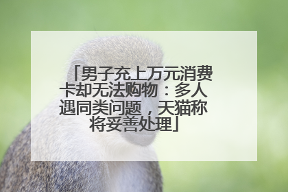 男子充上万元消费卡却无法购物：多人遇同类问题，天猫称将妥善处理