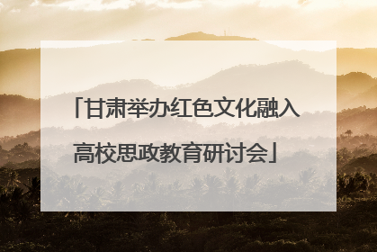 甘肃举办红色文化融入高校思政教育研讨会