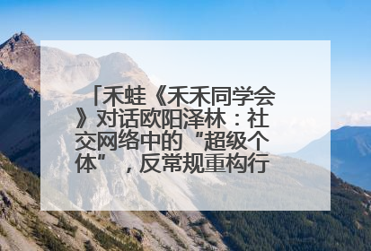 禾蛙《禾禾同学会》对话欧阳泽林：社交网络中的“超级个体”，反常规重构行业生态！