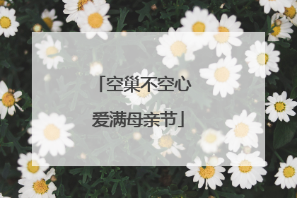 空巢不空心 爱满母亲节