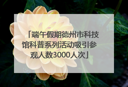 端午假期德州市科技馆科普系列活动吸引参观人数3000人次