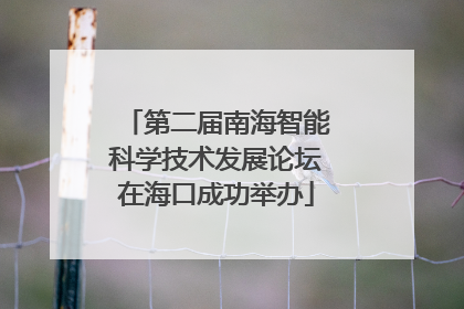 第二届南海智能科学技术发展论坛在海口成功举办