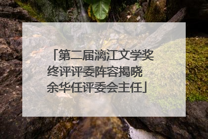 第二届漓江文学奖终评评委阵容揭晓 余华任评委会主任
