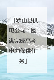 罗山县供电公司：圆满完成高考电力保供任务