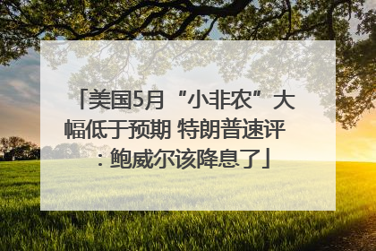 美国5月“小非农”大幅低于预期 特朗普速评：鲍威尔该降息了