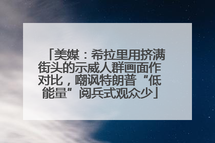 美媒：希拉里用挤满街头的示威人群画面作对比，嘲讽特朗普“低能量”阅兵式观众少
