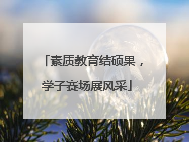 素质教育结硕果，学子赛场展风采