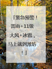 紧急预警！雷雨+11级大风+冰雹，马上就到潍坊！