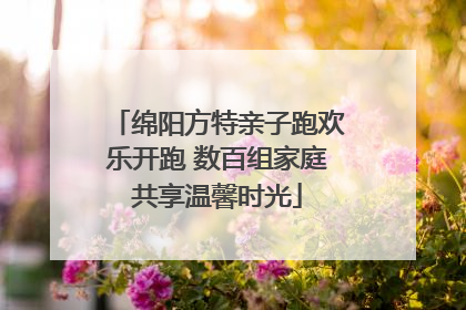 绵阳方特亲子跑欢乐开跑 数百组家庭共享温馨时光