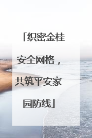织密金桂安全网格，共筑平安家园防线
