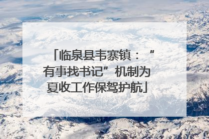 临泉县韦寨镇：“有事找书记”机制为夏收工作保驾护航