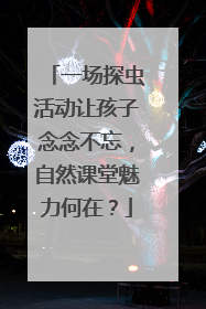 一场探虫活动让孩子念念不忘，自然课堂魅力何在？
