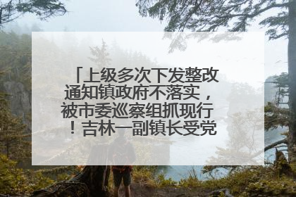 上级多次下发整改通知镇政府不落实，被市委巡察组抓现行！吉林一副镇长受党内警告处分