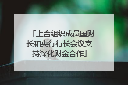 上合组织成员国财长和央行行长会议支持深化财金合作