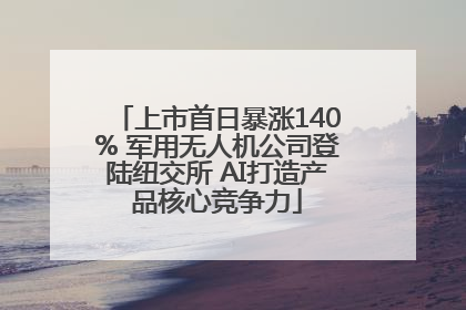 上市首日暴涨140% 军用无人机公司登陆纽交所 AI打造产品核心竞争力