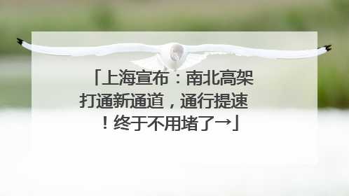 上海宣布：南北高架打通新通道，通行提速！终于不用堵了→
