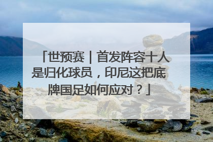 世预赛｜首发阵容十人是归化球员，印尼这把底牌国足如何应对？