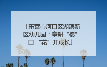 东营市河口区湖滨新区幼儿园：童耕“棉”田 “花”开成长