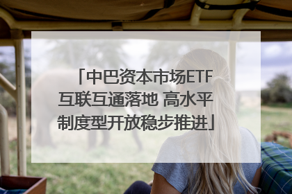 中巴资本市场ETF互联互通落地 高水平制度型开放稳步推进