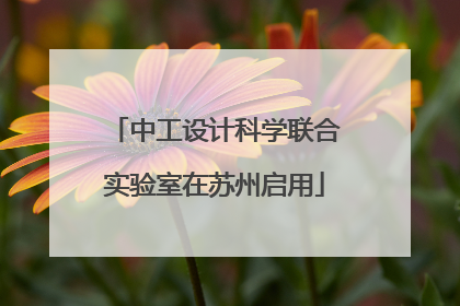 中工设计科学联合实验室在苏州启用