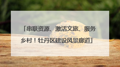 串联资源、激活文旅、服务乡村！牡丹区建设风景廊道