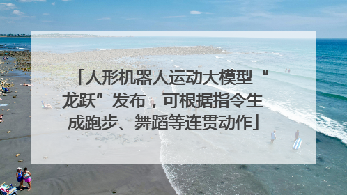 人形机器人运动大模型“龙跃”发布，可根据指令生成跑步、舞蹈等连贯动作