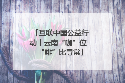 互联中国公益行动丨云南“咖”位“啡”比寻常