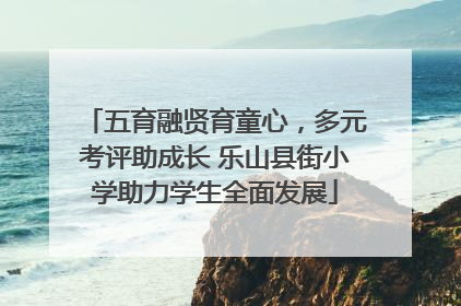 五育融贤育童心，多元考评助成长 乐山县街小学助力学生全面发展