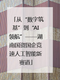 从“数字筑基”到“AI领航”——湖南国资国企竞速人工智能新赛道