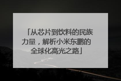 从芯片到饮料的民族力量，解析小米东鹏的全球化高光之路