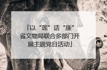以“莲”话“廉” 省文物局联合多部门开展主题党日活动