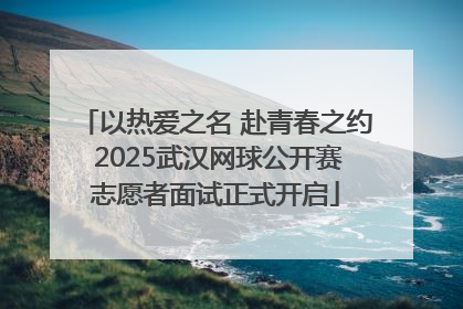 以热爱之名 赴青春之约 2025武汉网球公开赛志愿者面试正式开启
