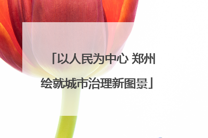 以人民为中心 郑州绘就城市治理新图景