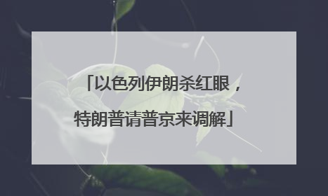 以色列伊朗杀红眼，特朗普请普京来调解
