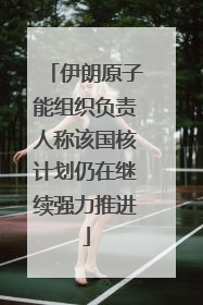 伊朗原子能组织负责人称该国核计划仍在继续强力推进