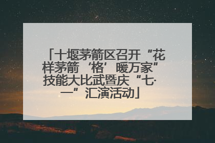 十堰茅箭区召开“花样茅箭‘格’暖万家”技能大比武暨庆“七·一”汇演活动