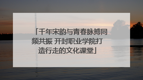 千年宋韵与青春脉搏同频共振 开封职业学院打造行走的文化课堂