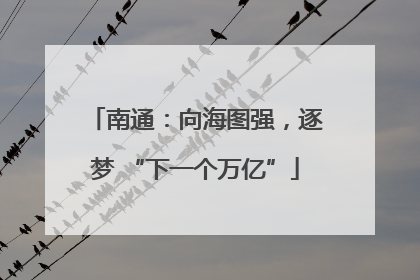 南通：向海图强，逐梦 “下一个万亿”