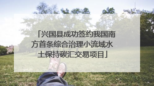 兴国县成功签约我国南方首条综合治理小流域水土保持碳汇交易项目