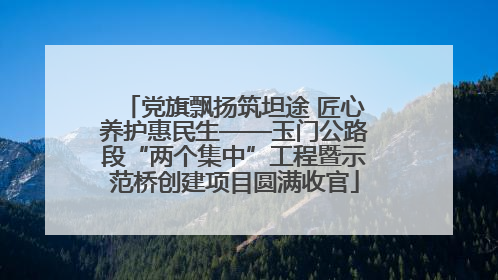 党旗飘扬筑坦途 匠心养护惠民生——玉门公路段“两个集中”工程暨示范桥创建项目圆满收官